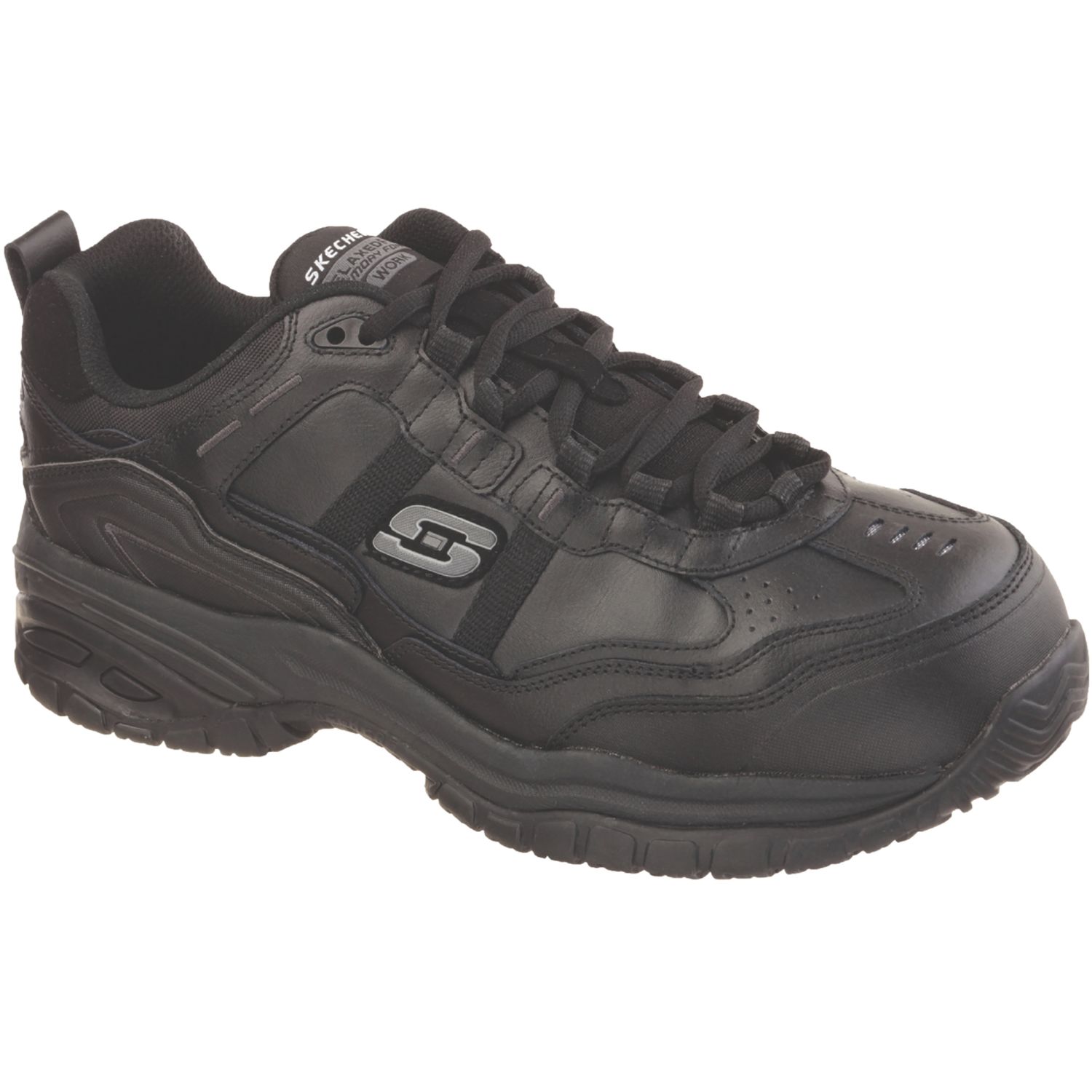 Skechers Soft Stride Grinnell Size 13 Black Safety Trainers (436XT)