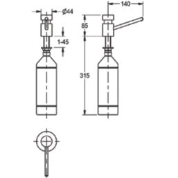 SD80 Soap Dispenser Chrome 1Ltr