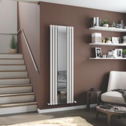 Ximax Fortuna Mirror 1800mm x 590mm 2387BTU White Vertical Designer Radiator