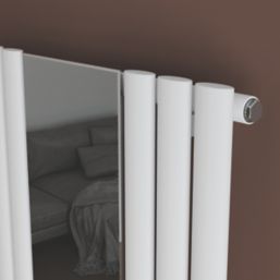Ximax Fortuna Mirror 1800mm x 590mm 2387BTU White Vertical Designer Radiator