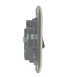 British General Nexus Metal 13A Switched Fused Spur  Brushed Iridium