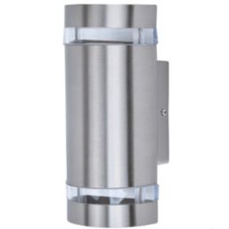 Lutec Focus Outdoor Up/Down Wall Light Stainless Steel