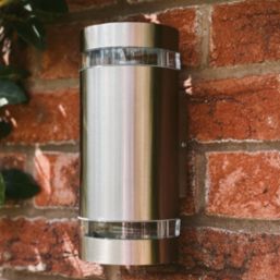 Lutec Focus Outdoor Up/Down Wall Light Stainless Steel