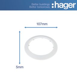 Hager RL602 Ceiling Rose Halo 80mm Internal Diameter White