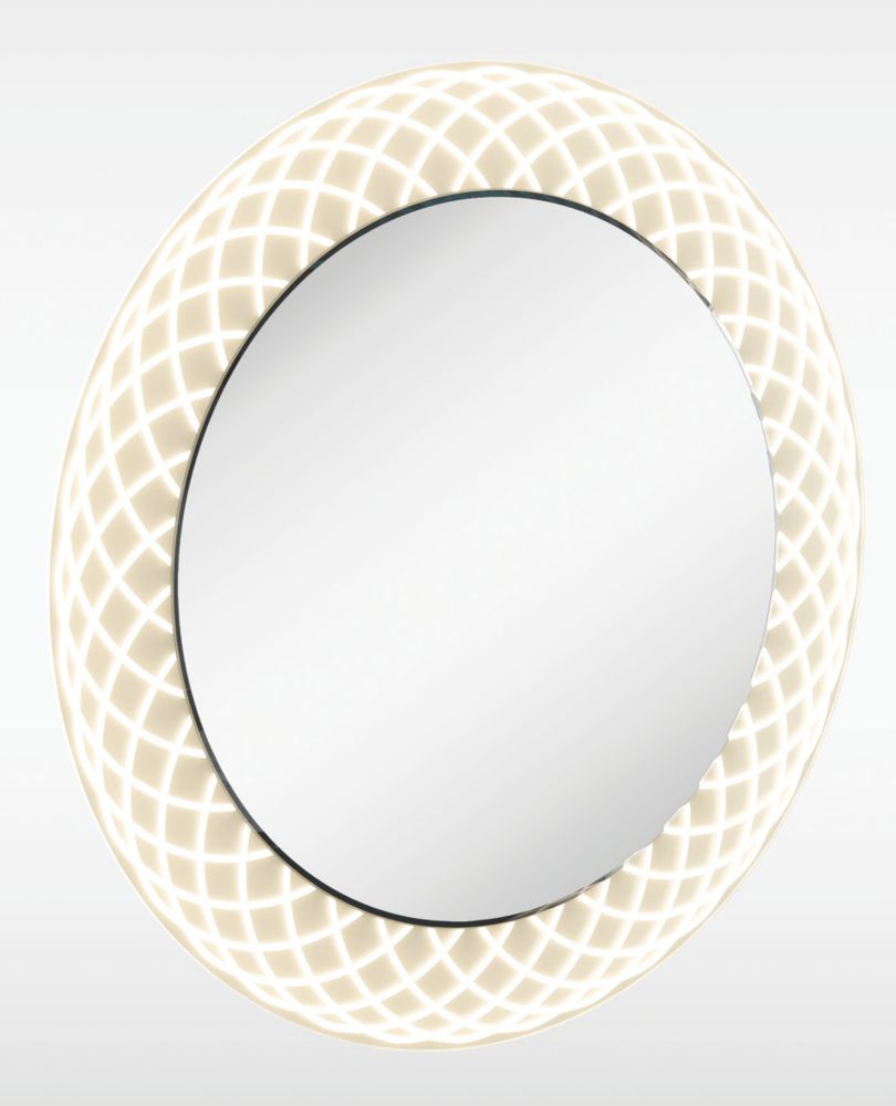 Sensio Spiro Round Illuminated Etched Bathroom Mirror With 1728lm LED ...