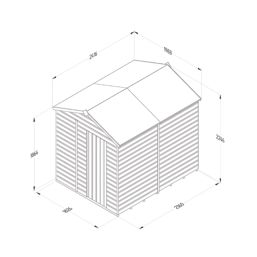 Forest Beckwood 6' x 7' 6" (Nominal) Apex Shiplap Timber Shed with Assembly