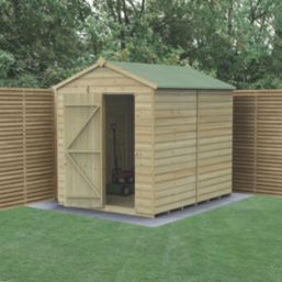 Forest Beckwood 6' x 7' 6" (Nominal) Apex Shiplap Timber Shed with Assembly