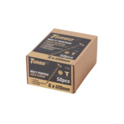 Turbo TX  TX Double-Countersunk  Multipurpose Screws 6mm x 120mm 50 Pack