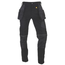 CAT Stretch Pocket Work Trousers Black 42" W 30" L