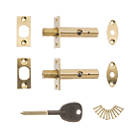ERA Brass Concealed Door Security Bolts 78mm Brass 2 Pack