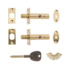 ERA  Brass Concealed Door Security Bolts 78mm Brass 2 Pack