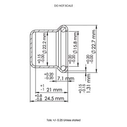 Flomasta  Copper Press-Fit M-Profile Stop Ends 22mm 2 Pack