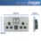 Hager Sollysta WRSS82BSB-USBCC 13A 2-Gang 2P+E Switched Socket + 3.1A 27W 2-Outlet Type C USB Charger Brushed Steel with Black Inserts