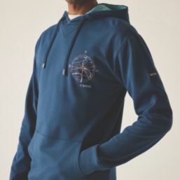 Regatta Cline  Hooded Sweatshirt Moonlight Denim /  Nordic Blue 3X Large 57.4" Chest