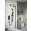 Bristan Frammento HP/Combi Flexible Concealed Black Thermostatic Dual Control Shower Kit
