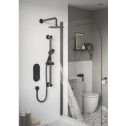 Bristan Frammento HP/Combi Flexible Concealed Black Thermostatic Dual Control Shower Kit