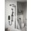 Bristan Frammento HP/Combi Flexible Concealed Black Thermostatic Dual Control Shower Kit
