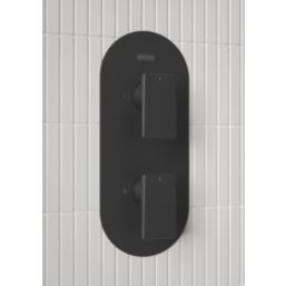 Bristan Frammento HP/Combi Flexible Concealed Black Thermostatic Dual Control Shower Kit