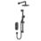 Bristan Frammento HP/Combi Flexible Concealed Black Thermostatic Dual Control Shower Kit