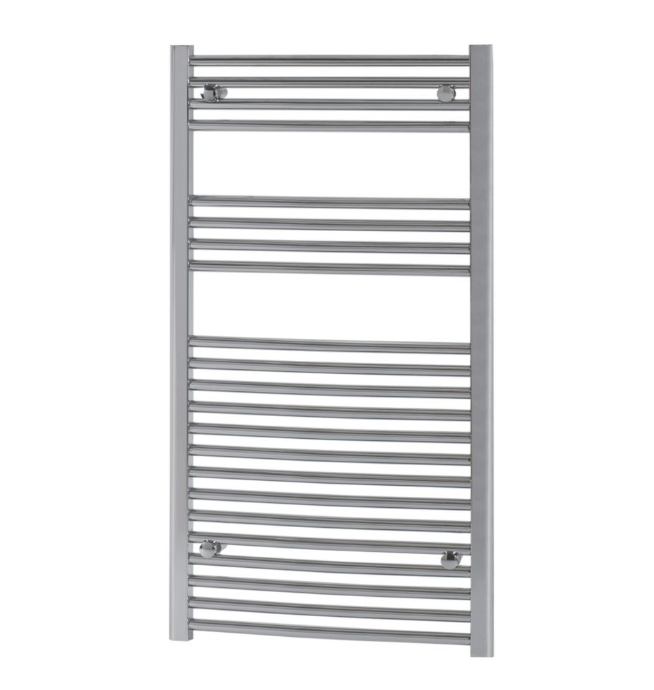 Flomasta 1200mm x 600mm 1443BTU Chrome Curved  Towel Radiator
