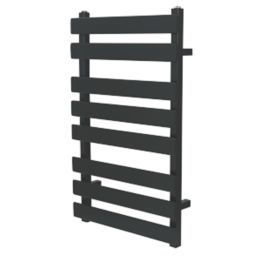 Towelrads Perlo Flat-Fronted Designer Towel Radiator 800m x 500mm Black 1358BTU