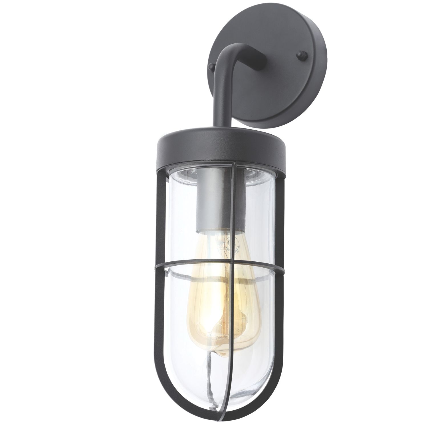 Zink Woking Outdoor Wall Light Fitting Black (438VJ)