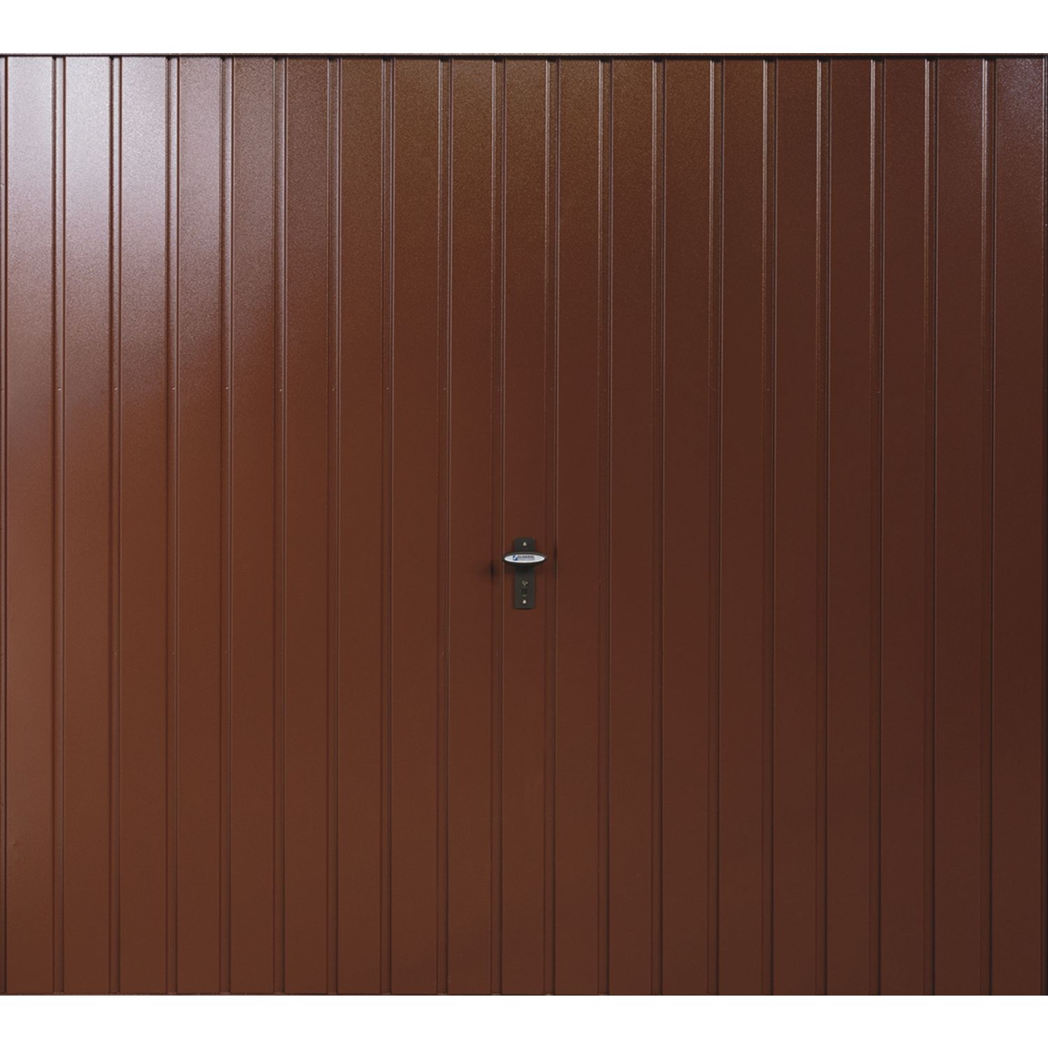Gliderol Vertical 7' 6" x 7' Non-Insulated Frameless Steel Up & Over Garage Door Mahogany Brown (438VR)