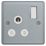 British General   15A 1-Gang DP Switched Metal Clad Round Pin Socket  with White Inserts