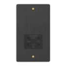 Varilight  2-Gang Dual Voltage Shaver Socket 115 / 230V Matt Black with Black Inserts