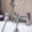 ETAL Bounce Chrome 142mm Deck Mounted Dual Control Manual Shower Mixer Tap
