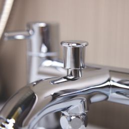 ETAL Bounce Chrome 142mm Deck Mounted Dual Control Manual Shower Mixer Tap