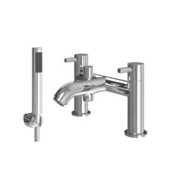ETAL Bounce Chrome 142mm Deck Mounted Dual Control Manual Shower Mixer Tap