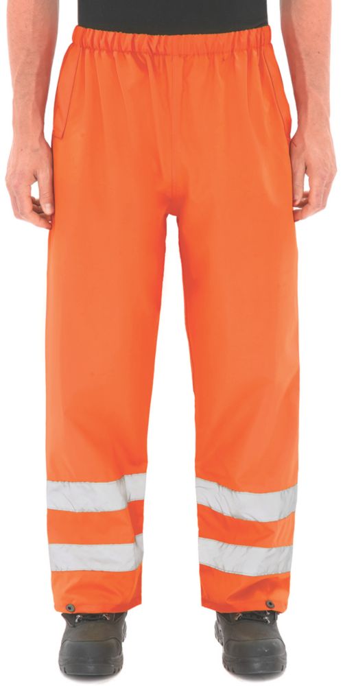 Orange hi cheap vis joggers screwfix