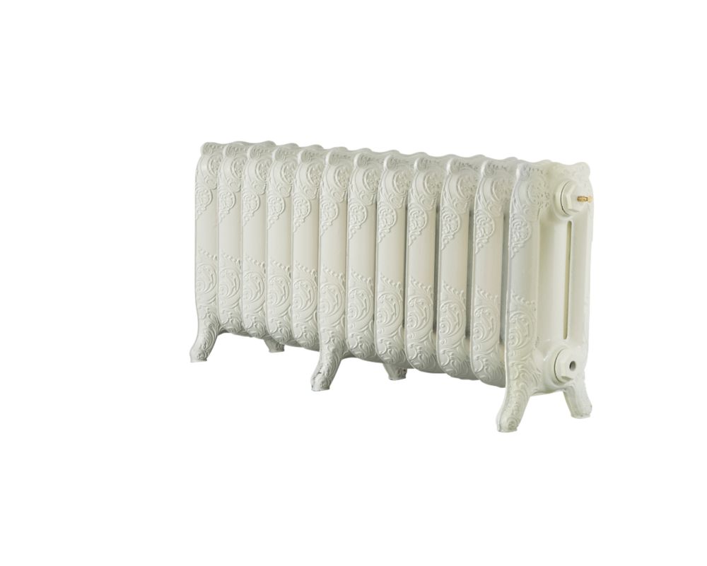 Arroll 470mm x 994mm 3685BTU Cream Cast Iron 3 Column Radiator - Screwfix