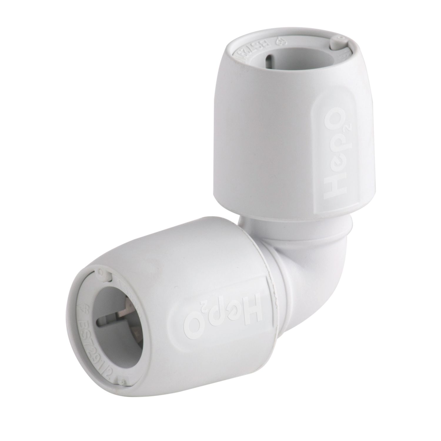 Hep2O Plastic Push-Fit Equal 90° Elbows 15mm 10 Pack (4395F)
