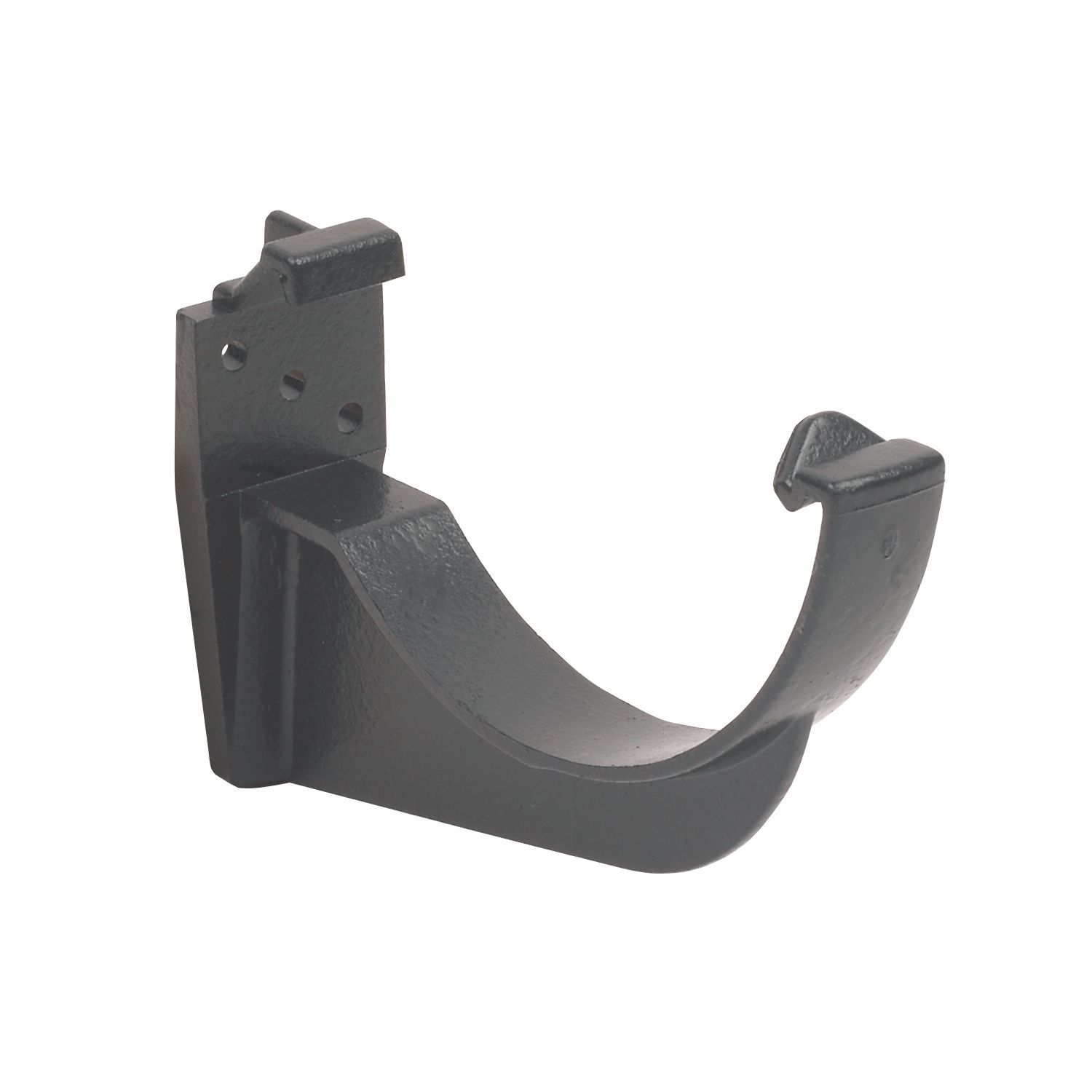 FloPlast Cast Iron Effect uPVC Round Fascia Brackets Black 112mm 10 Pack (43981)