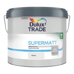 Dulux Trade Supermatt 10Ltr White Matt Emulsion  Paint