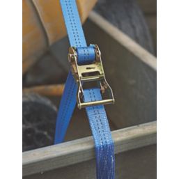 Ratchet Strap with J-Hooks 6m x 38mm