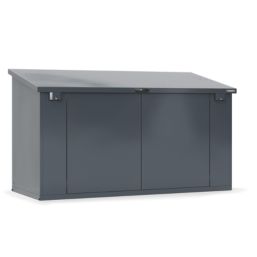 Asgard Max E Plus  8' x 3' (Nominal) Pent Metal Bike Store Grey