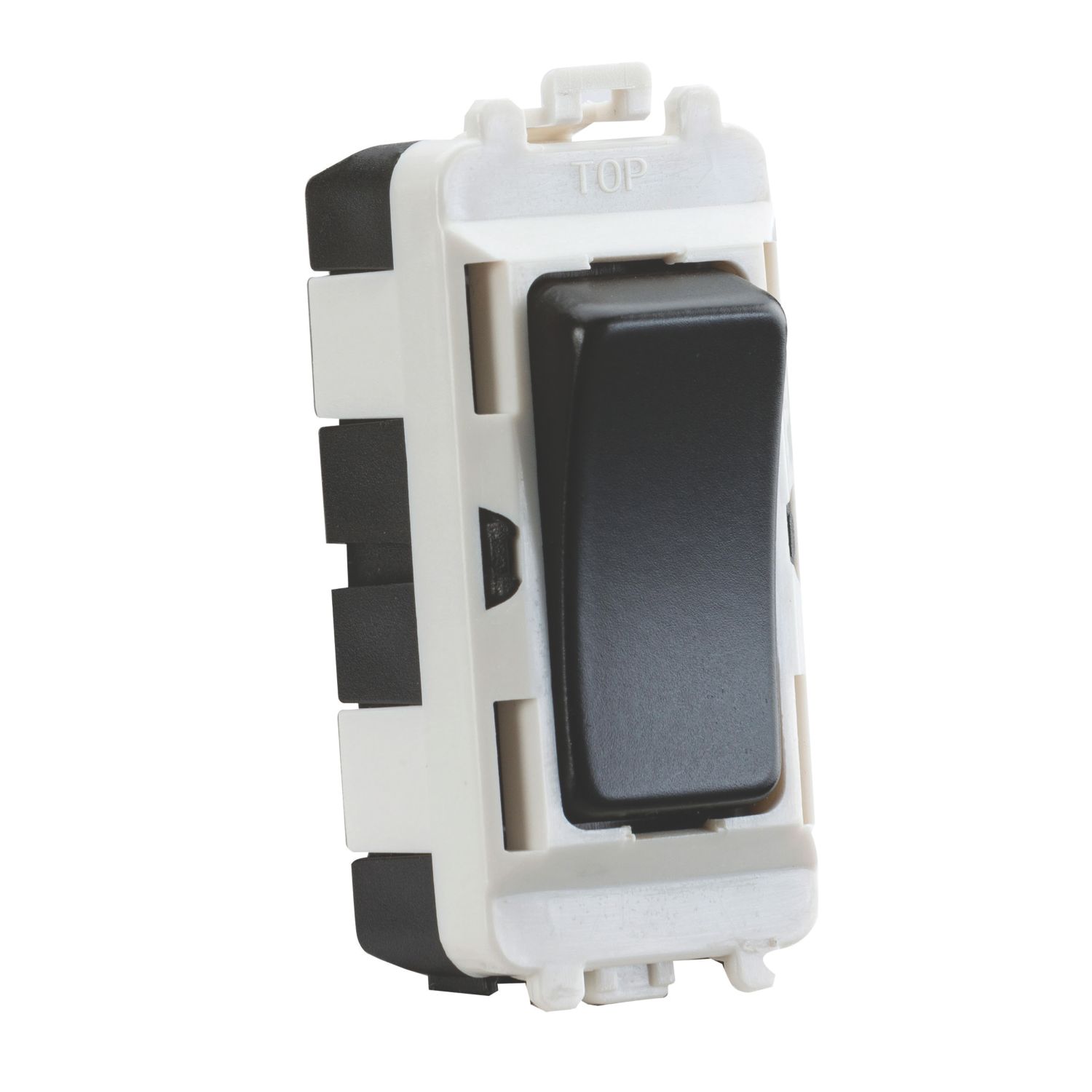 Knightsbridge 20AX Grid SP Control Switch Matt Black (439CR)