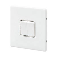 MK Aspect 10AX 2-Gang 2-Way Switch  White with Colour-Matched Inserts