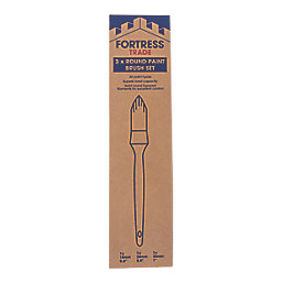 Fortress Trade Round Paint Brush Set 3 Pieces
