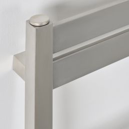 Time 1490mm x 530mm 1657BTU Silver Flat Designer Towel Radiator