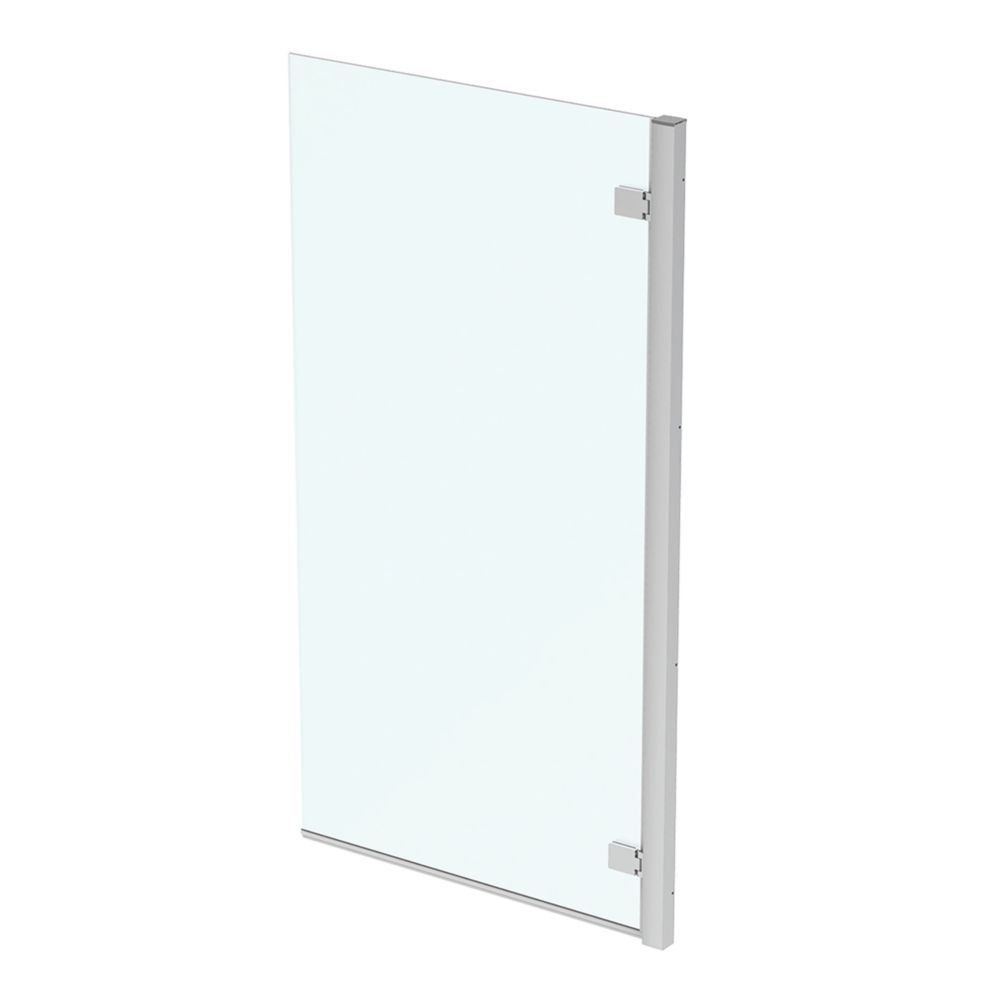 Ideal Standard i.life Frameless Silver Hinged Bath Screen Left-Handed 815-840mm x 1505mm