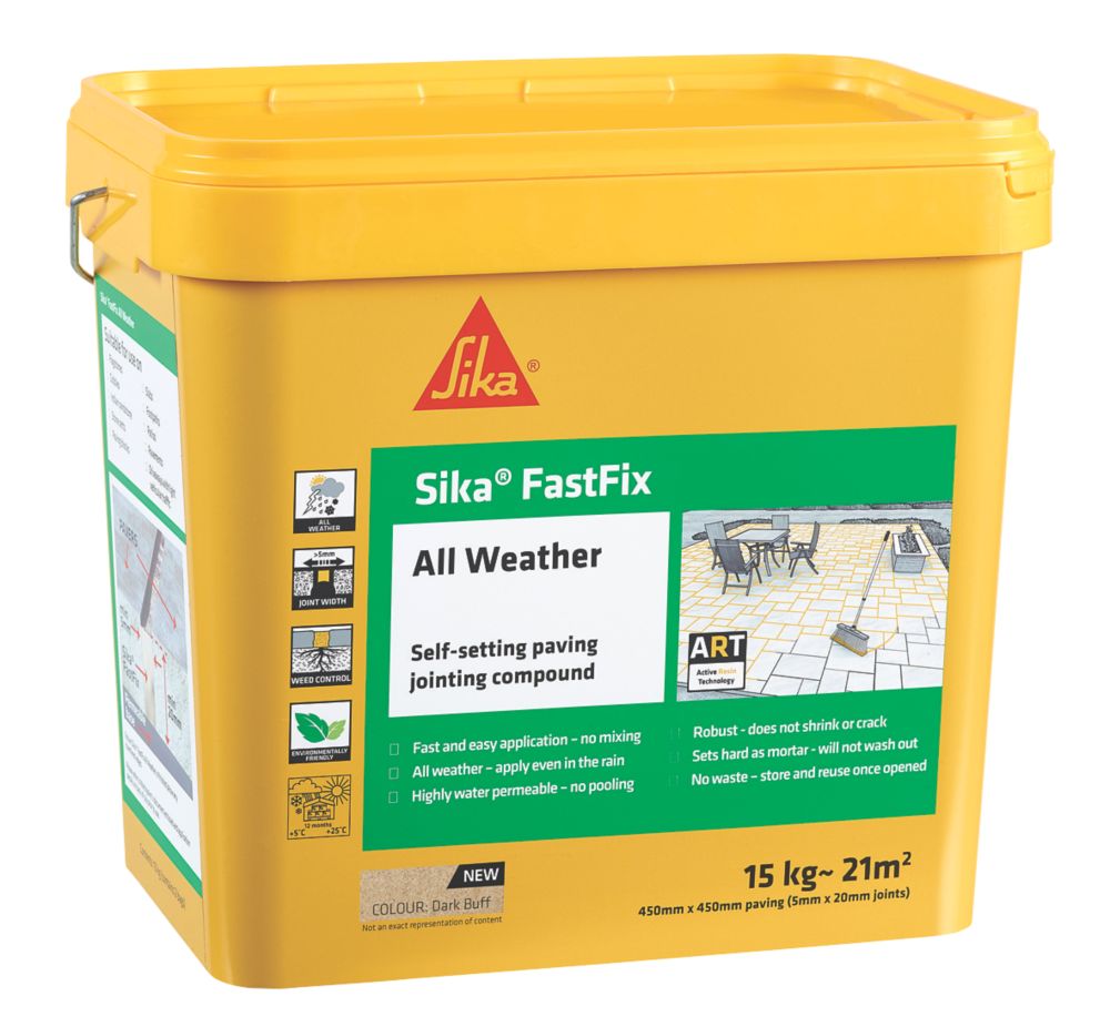 Sika Fastfix Self-Setting Paving Jointing Compound Dark Buff 15kg