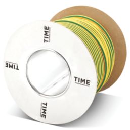 Time 6491B Green/Yellow 1-Core 10mm² Conduit Cable 50m Drum