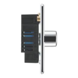 LAP  3-Gang 2-Way LED Dimmer Switch  Polished Chrome with Colour-Matched Inserts