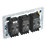 LAP  3-Gang 2-Way LED Dimmer Switch  Polished Chrome with Colour-Matched Inserts