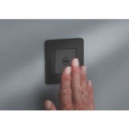 Knightsbridge Touchless 2.1A 1-Way Modular Light Switch Black with Colour-Matched Inserts