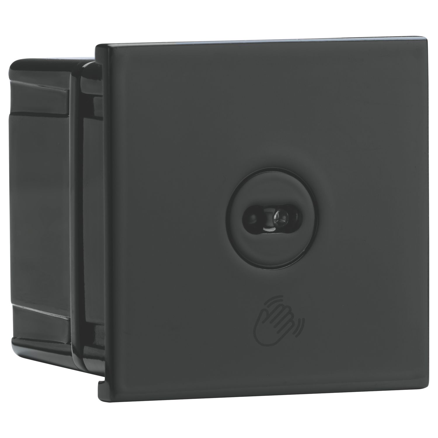 Knightsbridge Touchless 2.1A 1-Way Modular Light Switch Black with Colour-Matched Inserts (439PX)